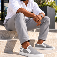 DeLoatch and Company Italian Suede Slip On Sneaker Sun Rays