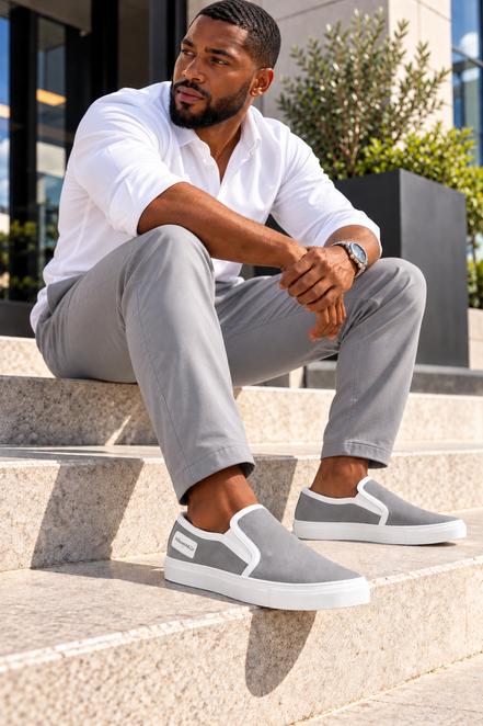 DeLoatch and Company Italian Suede Slip On Sneaker Sun Rays