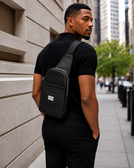 DeLoatch and Company Italian Leather Sling Backpack