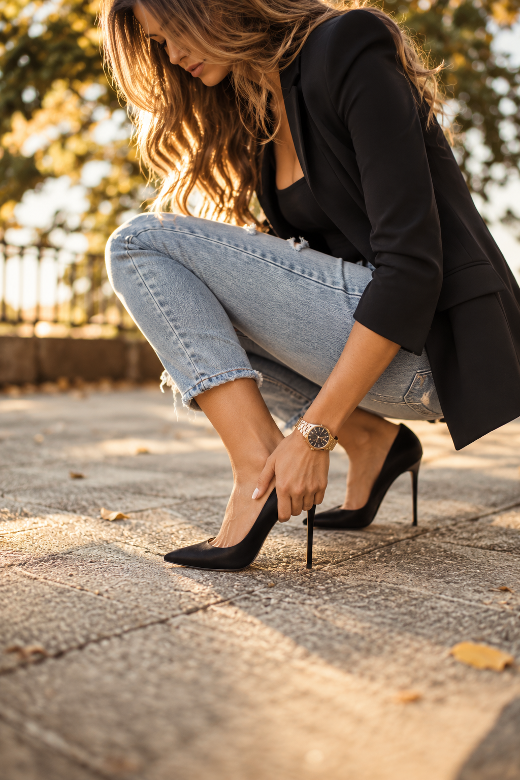 DeLoatch and Company Black Cinderella Heel