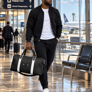 DeLoatch and Company Italian Leather Duffel Bag