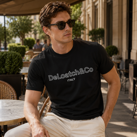 DeLoatch and Company Trace Black Italy Tee Shirt