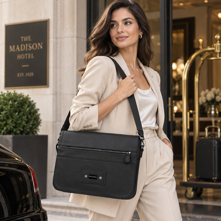 Deloatch and Company Italian Leather Messenger Bag