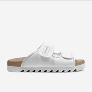 White Italian Leather Slide