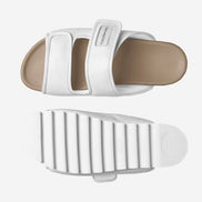 White Italian Leather Slide