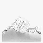 White Italian Leather Slide