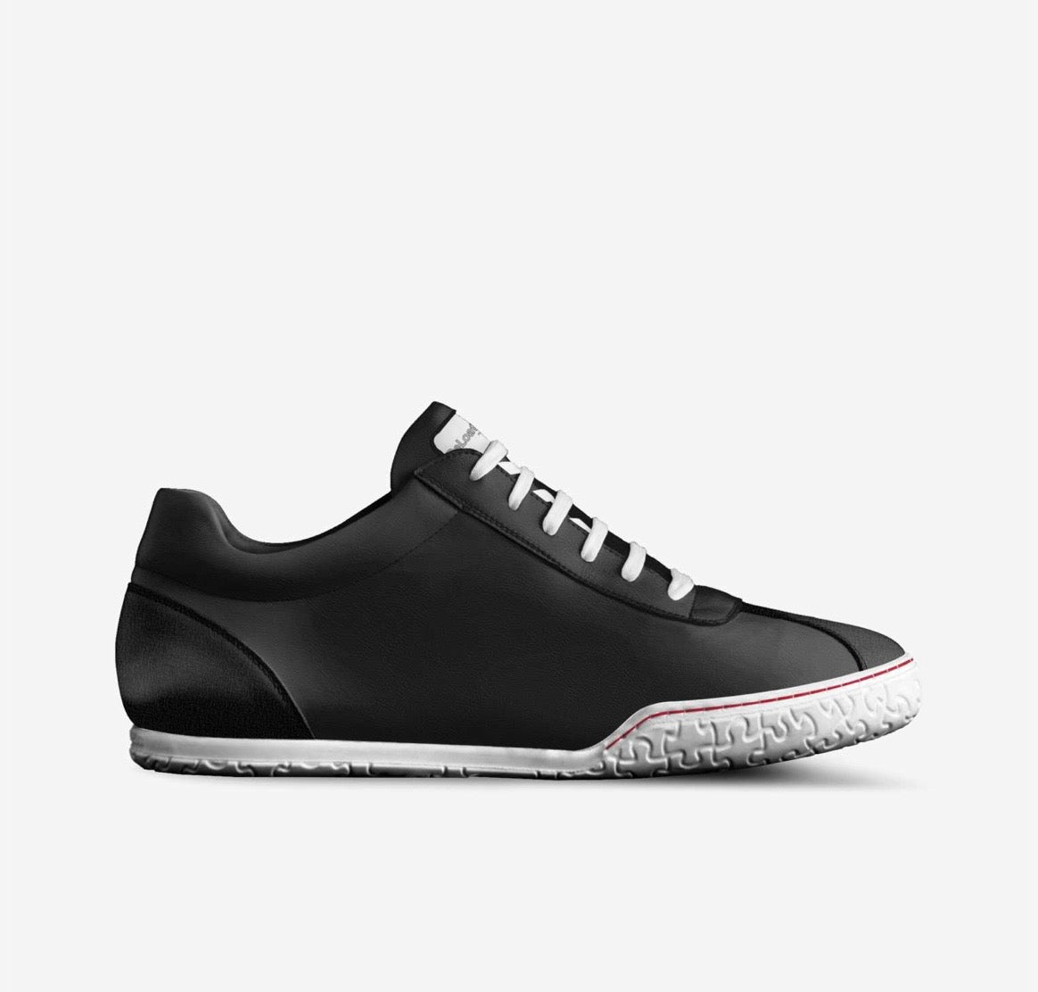 “Red String Theory” Italian Leather and Suede Sneaker