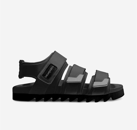DeLoatch and Company Black Italian Leather Sandal