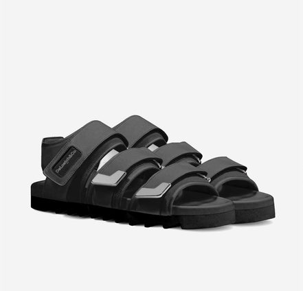 DeLoatch and Company Black Italian Leather Sandal