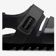 DeLoatch and Company Black Italian Leather Sandal